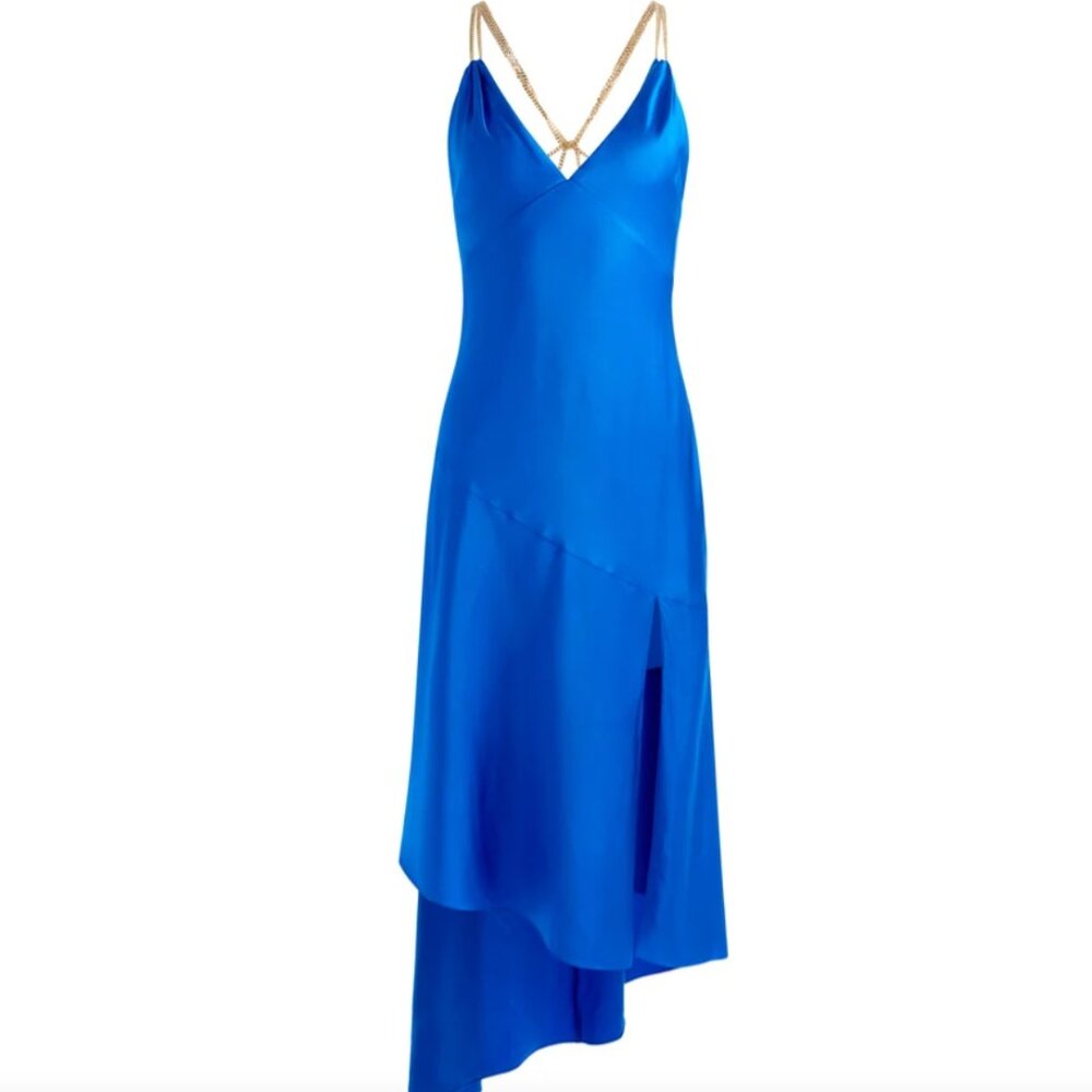 Alice + Olivia Savanna Chain Strap Midi Dress - Size 2 - Picture 4 of 7